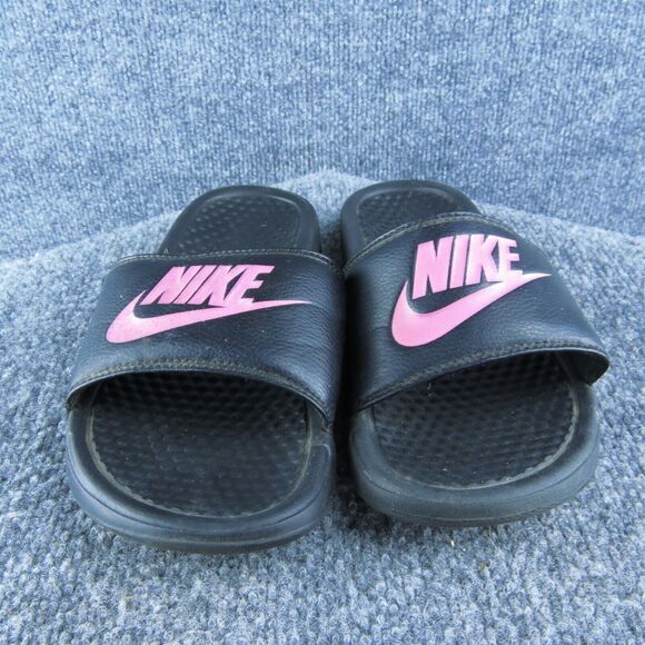 Nike Women Slide Sandal Shoes Size 7 Medium Black Synthetic‎ - Picture 2 of 10